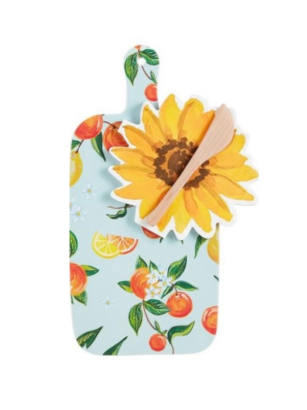 Sunflower & Fruit Melamine Board Set