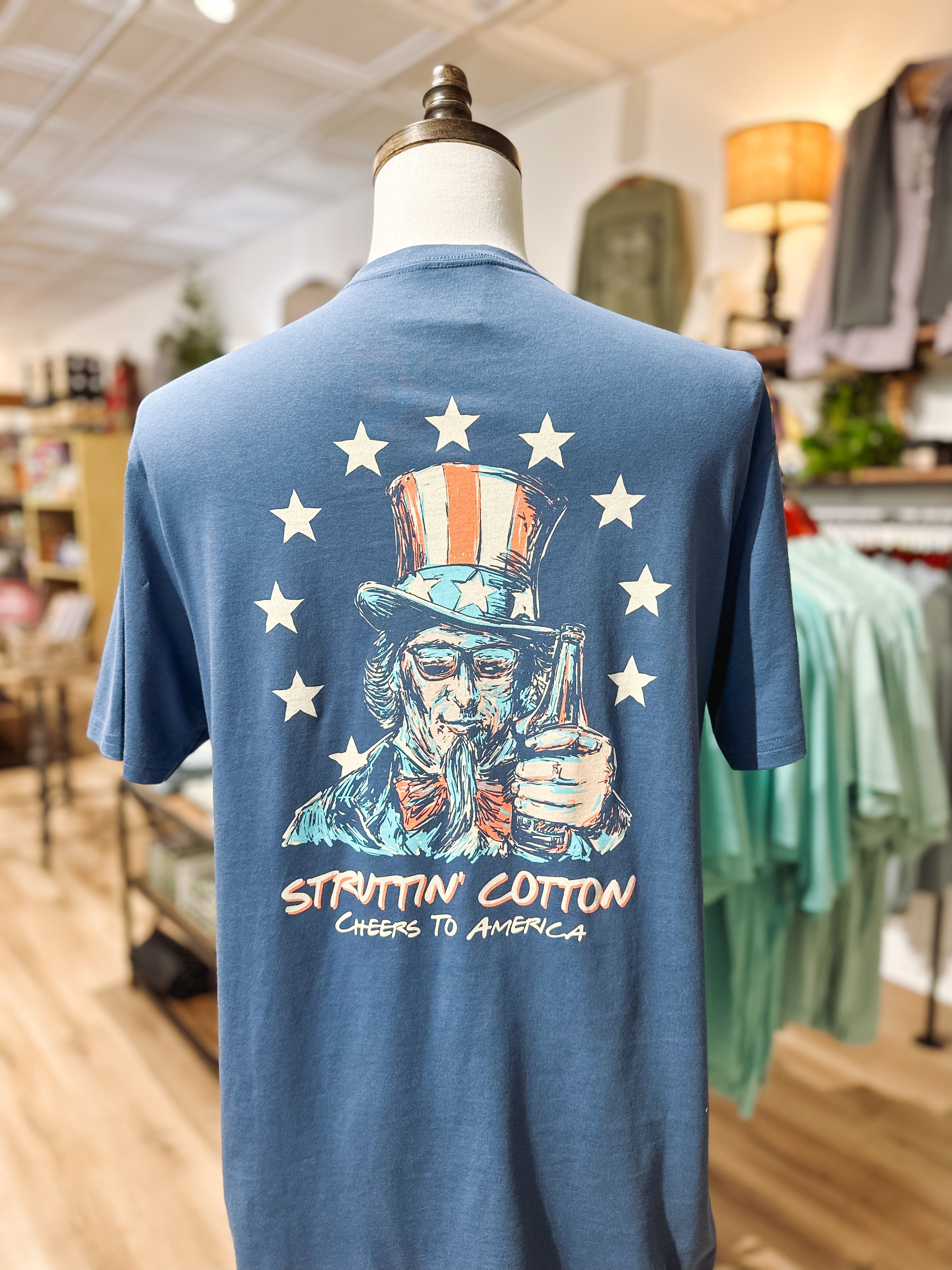 Cheers to America Tee by Struttin’ Cotton