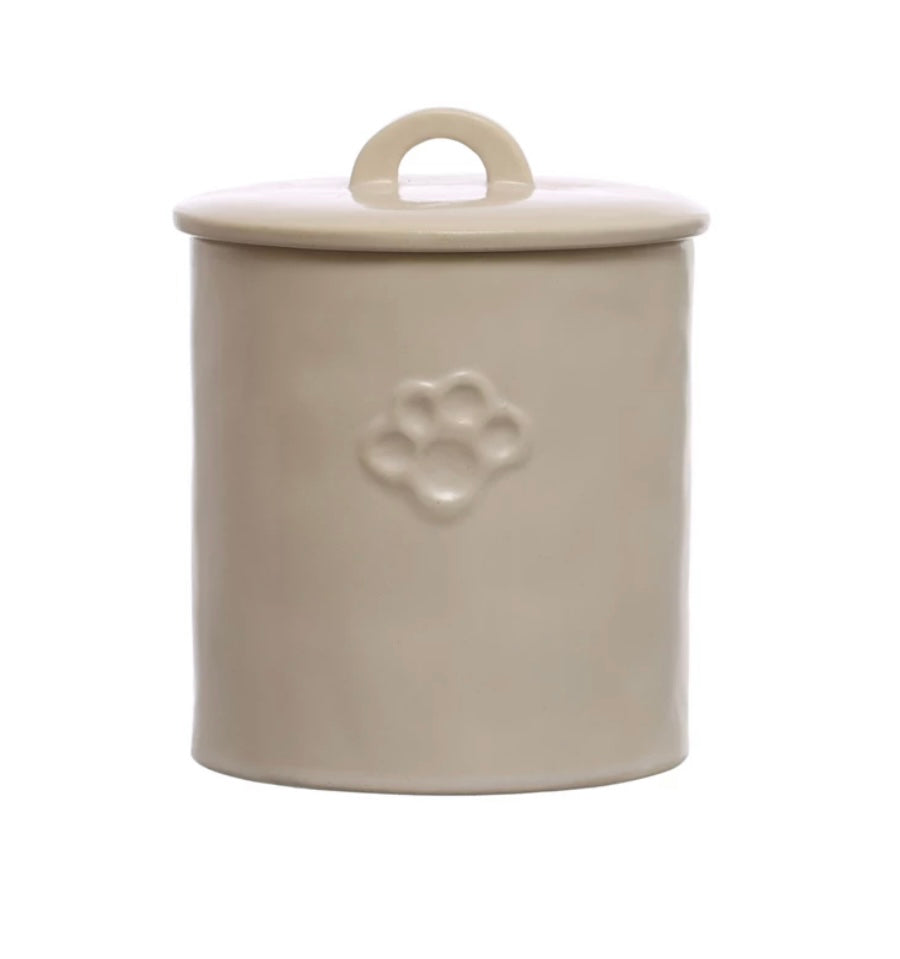 Stoneware Pet Treat Canister