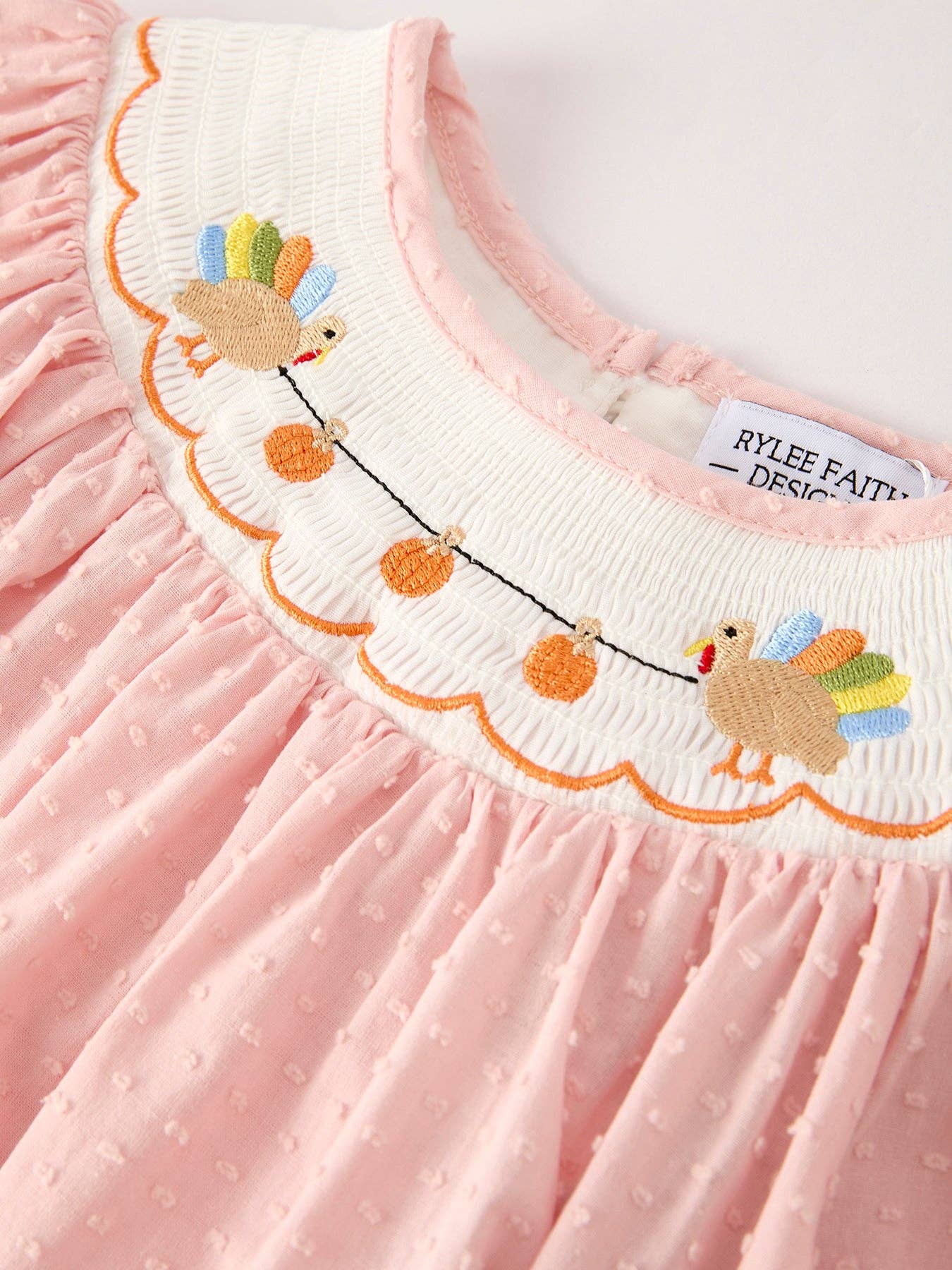 Turkey & Pumpkin Smocked Dress