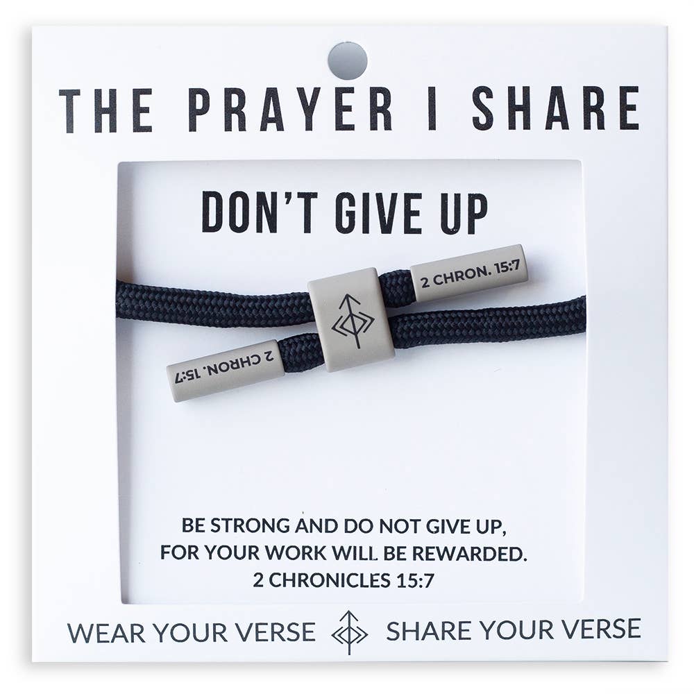 DON'T GIVE UP Christian Cord Bracelet