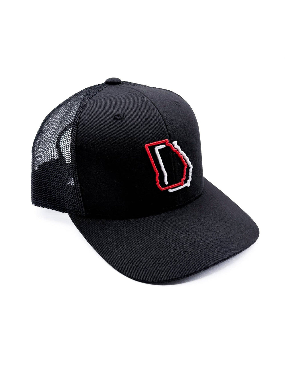 Repeating Georgia Black Trucker Hat