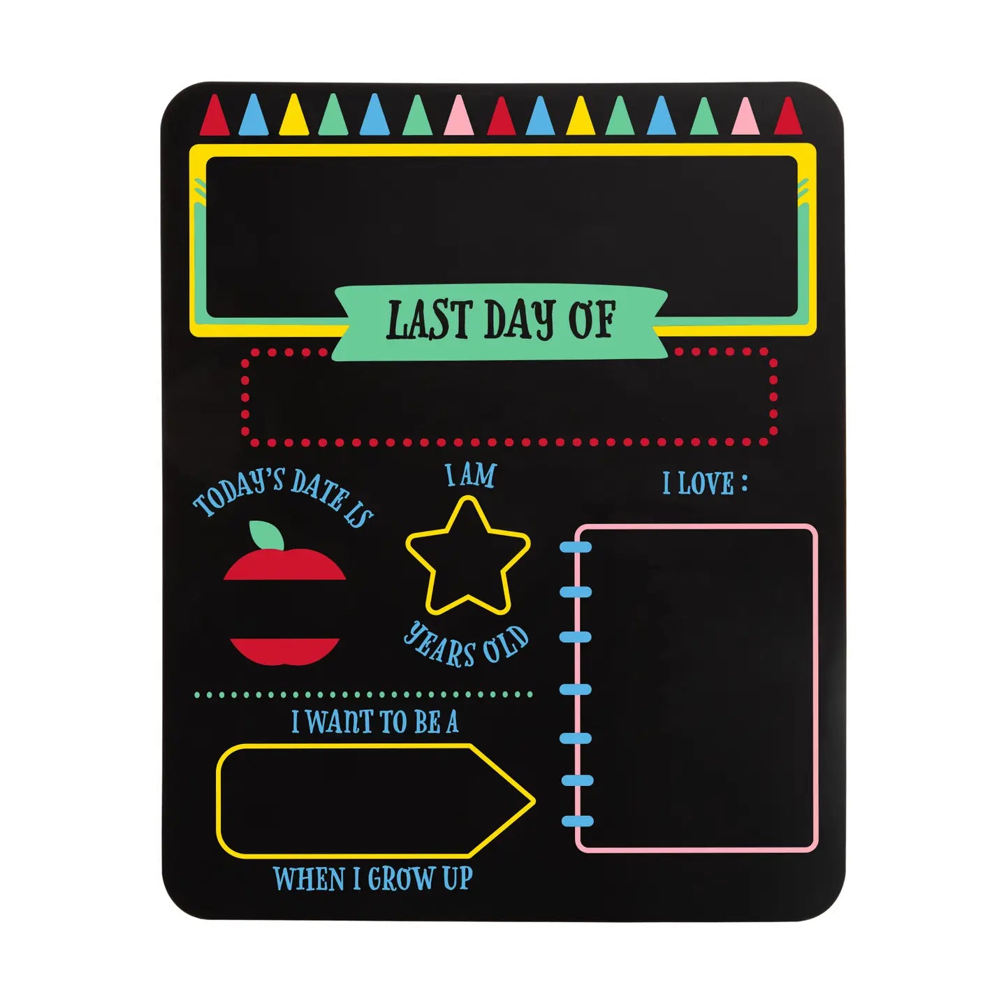 First & Last Day of School Reversible Chalkboard