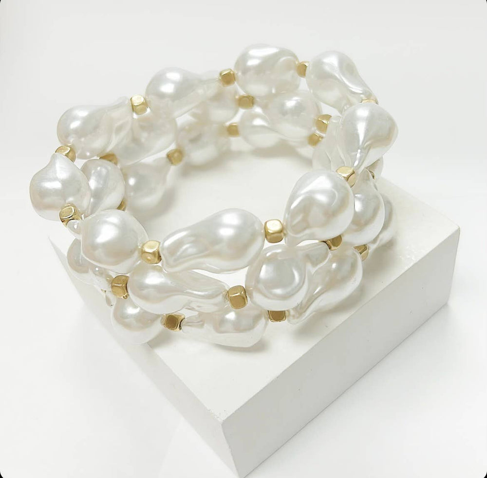 Baroque Pearl Stretch Bracelet