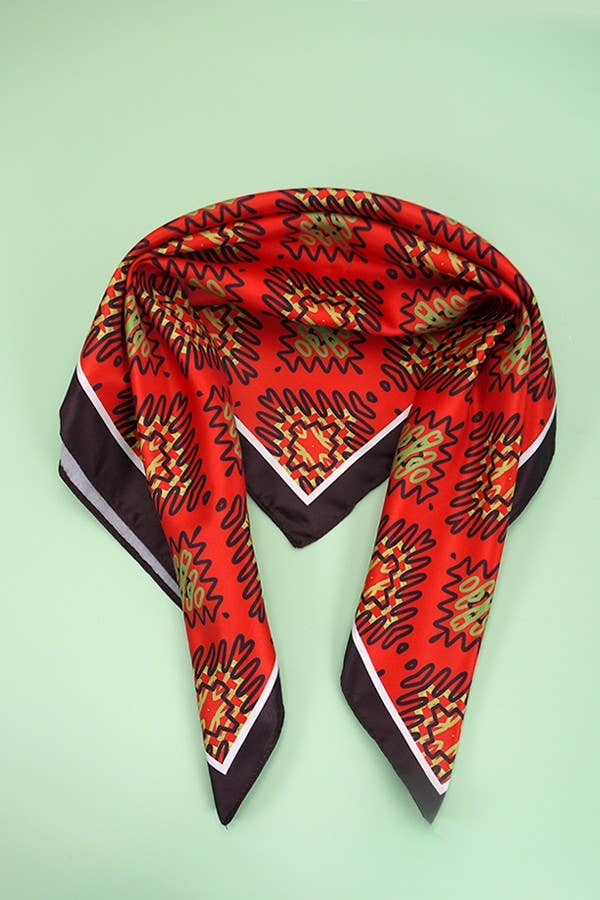 Waivy Diamond Silky Feel Bandana Scarf