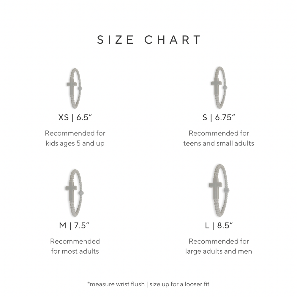Jesus Silicone Cross Bracelets-Serene in Medium