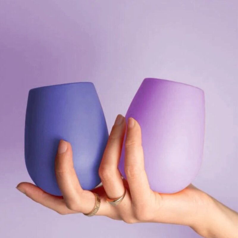 Tanzanite + Amethyst Silicone Unbreakable Tumbler (Set of 2)