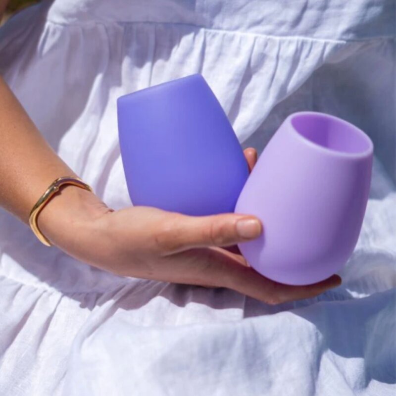 Tanzanite + Amethyst Silicone Unbreakable Tumbler (Set of 2)