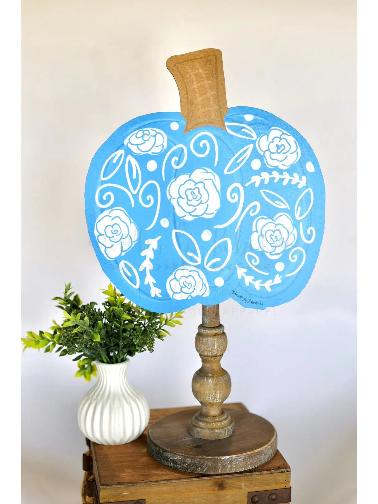 Blue Chinoiserie Pumpkin