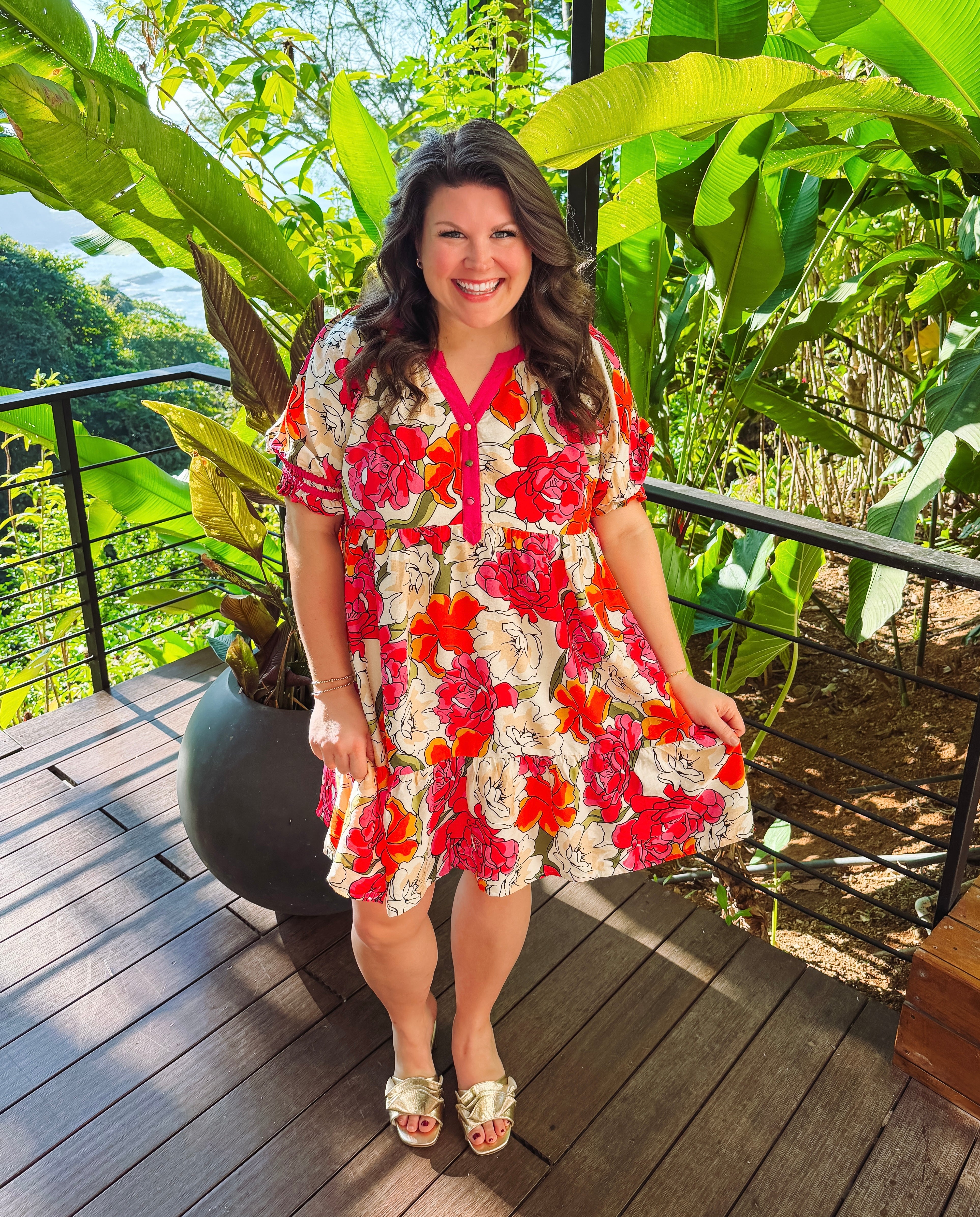 The Palm Breeze Floral Dress