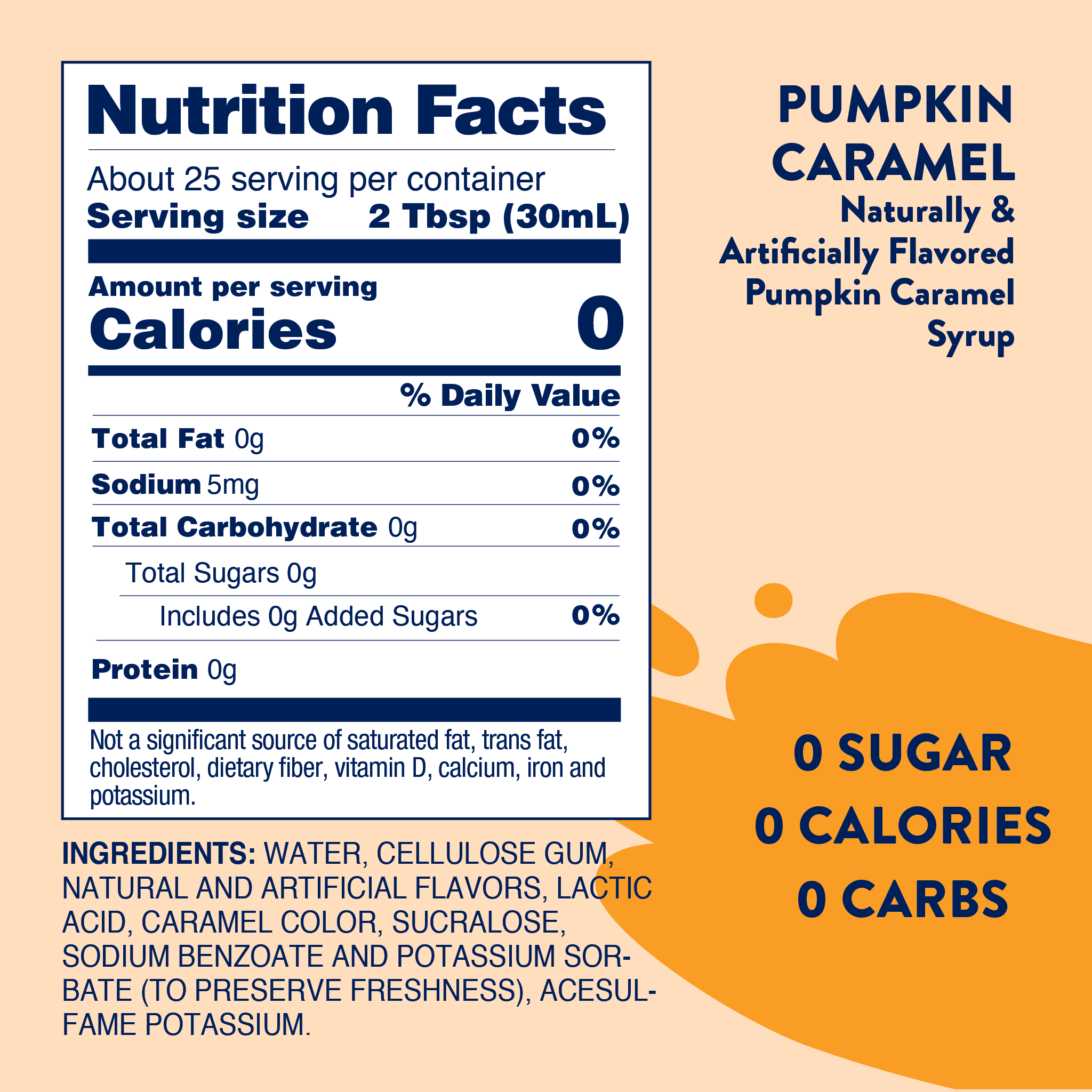 Sugar Free Pumpkin Caramel Syrup