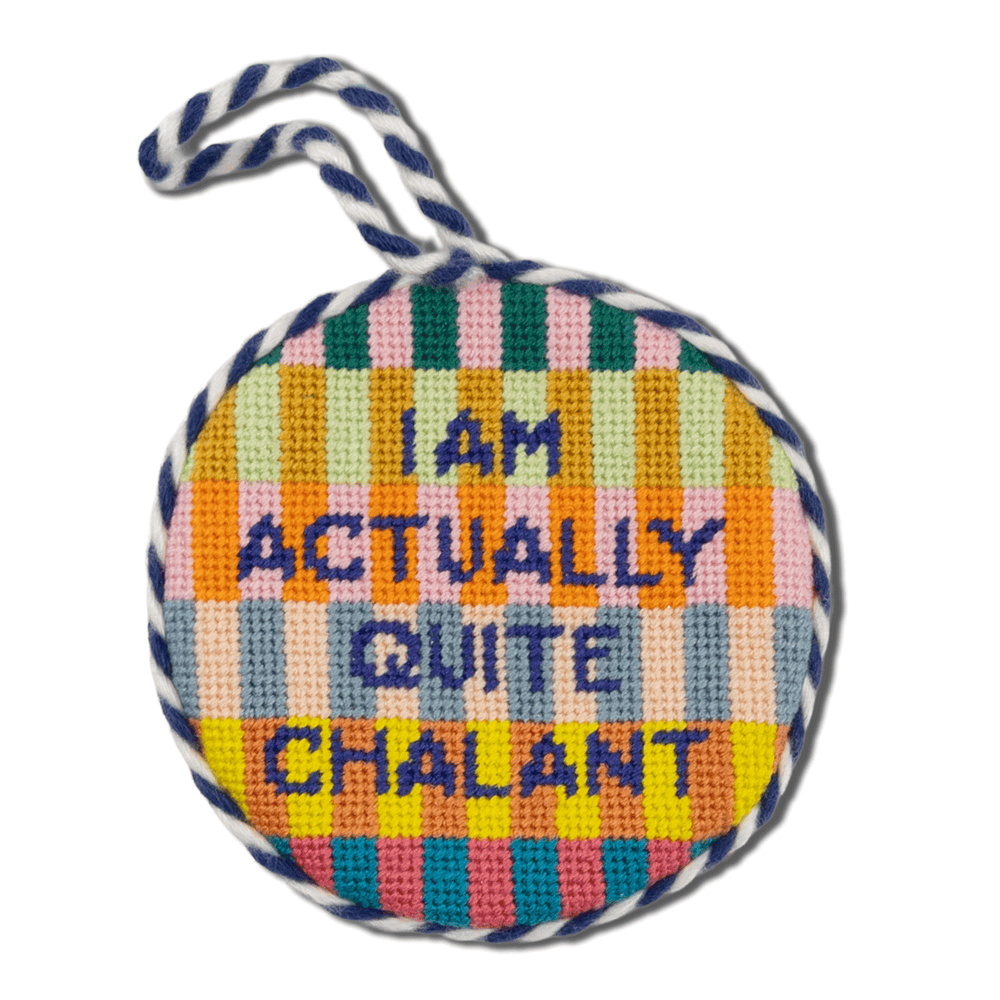 Quite Chalant Needlepoint Ornament
