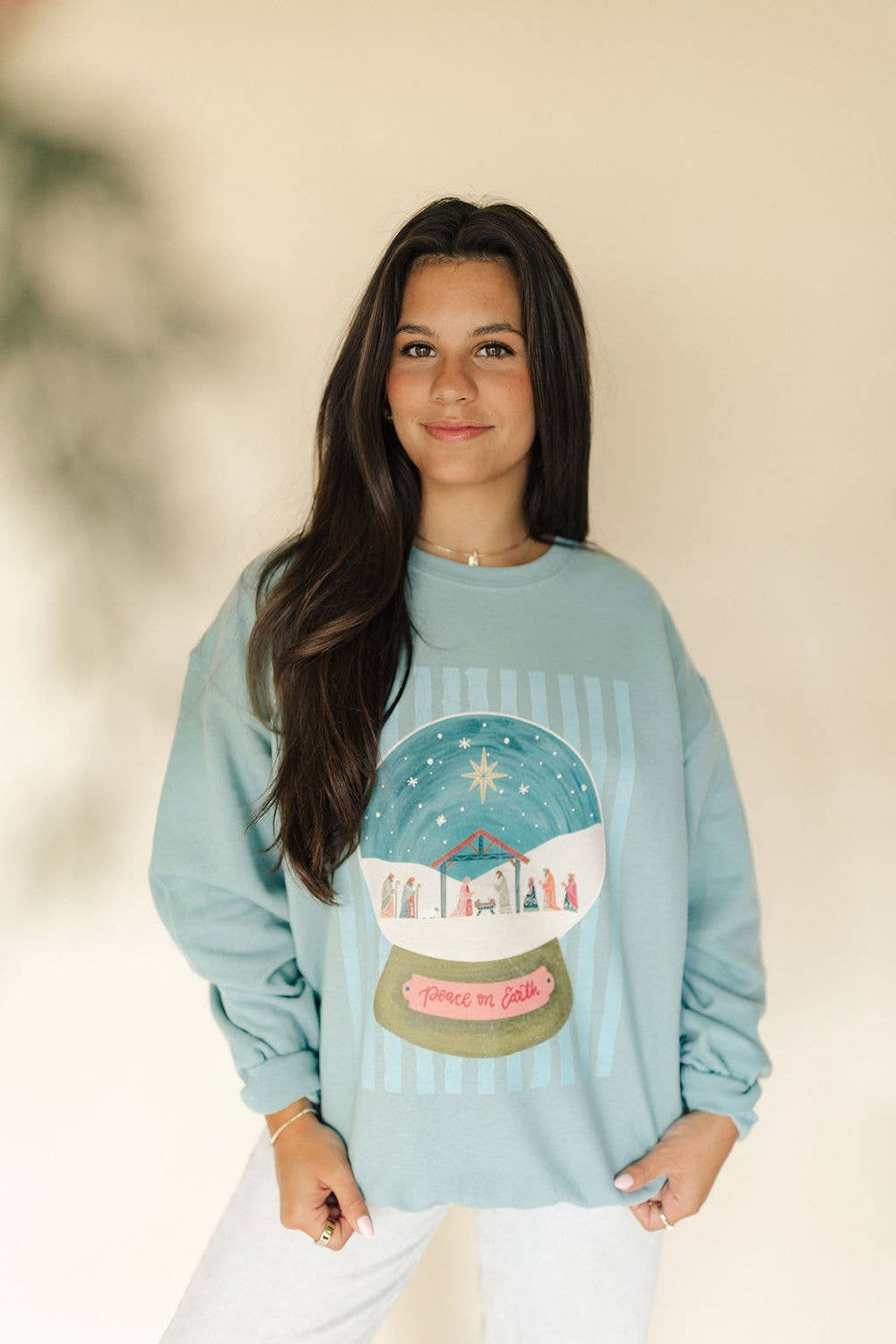 Peace on Earth Nativity Globe Sweatshirt (S-3X)