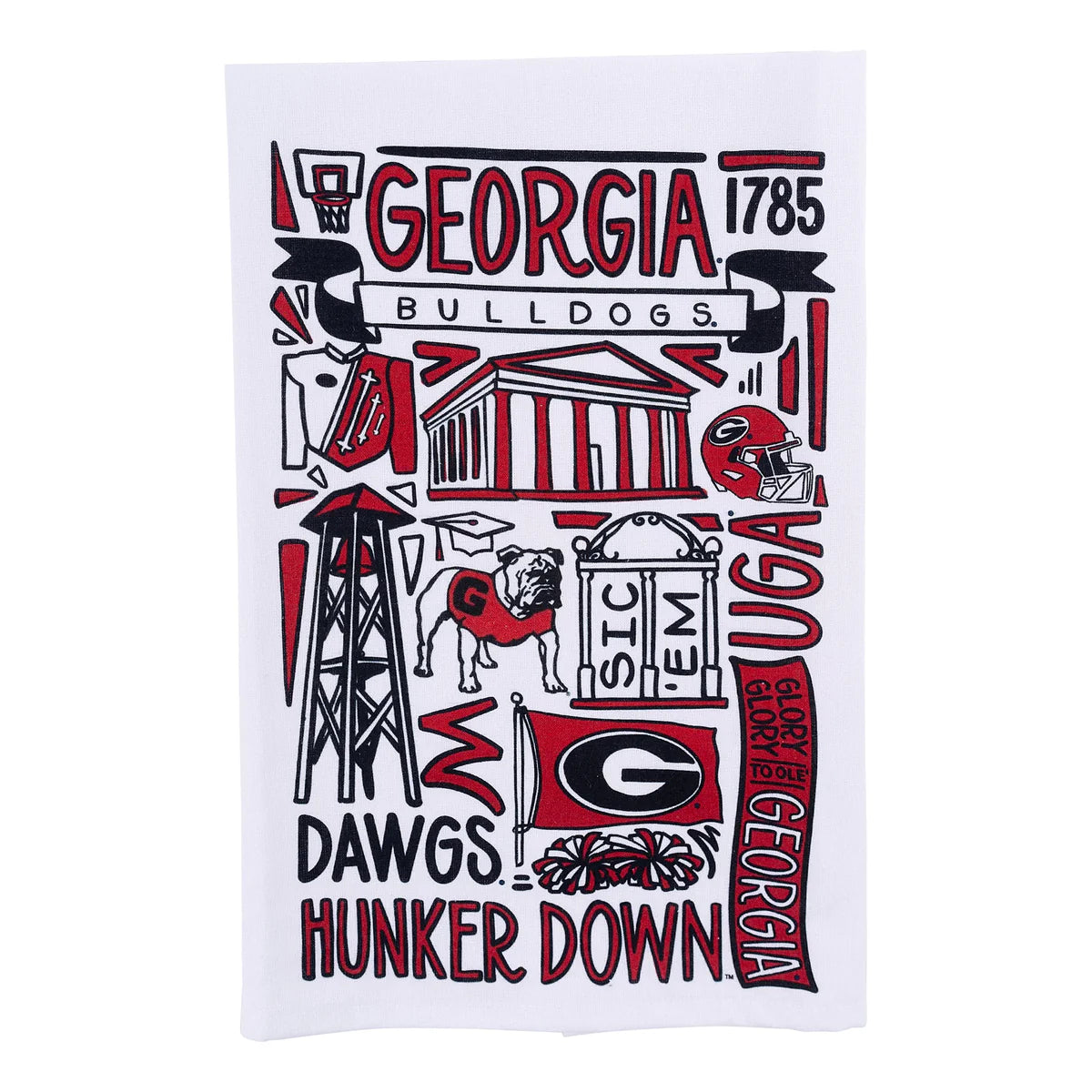 UGA Collage Tea Towel