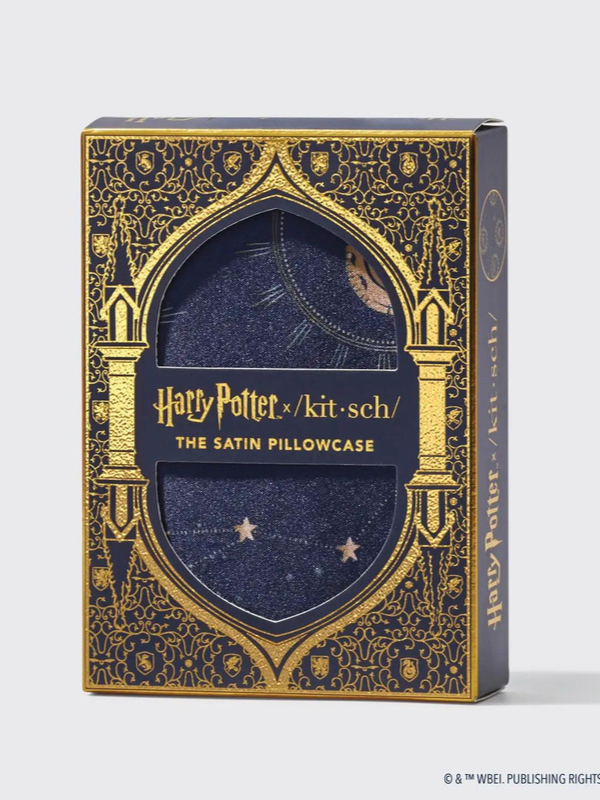 Harry Potter Midnight at Hogwarts Satin Pillowcase by Kitsch