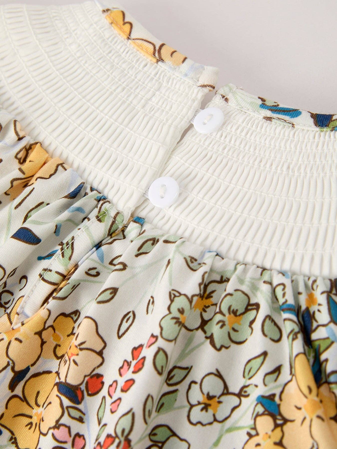 Fall Floral Embroidered Baby Girl Romper