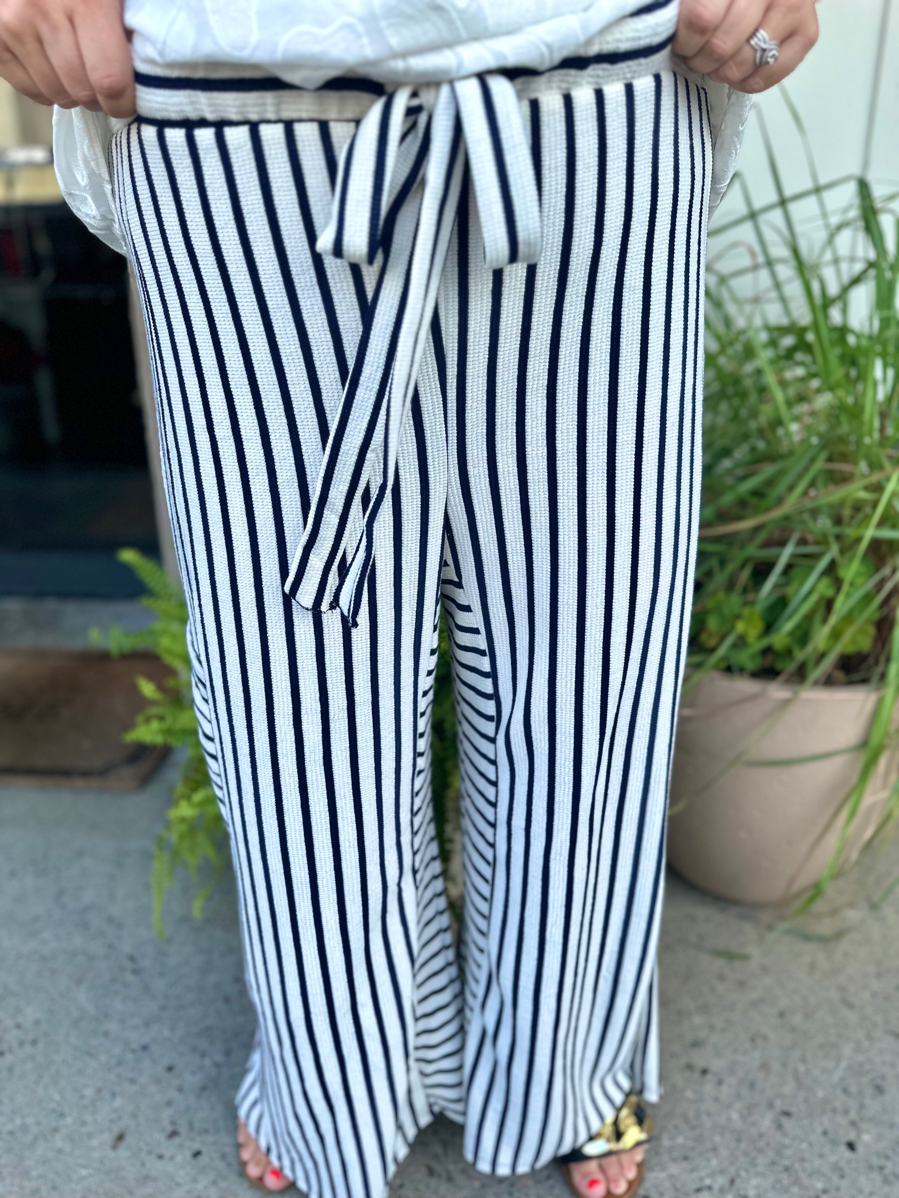 The Jordan Stripe Wide Leg Pants