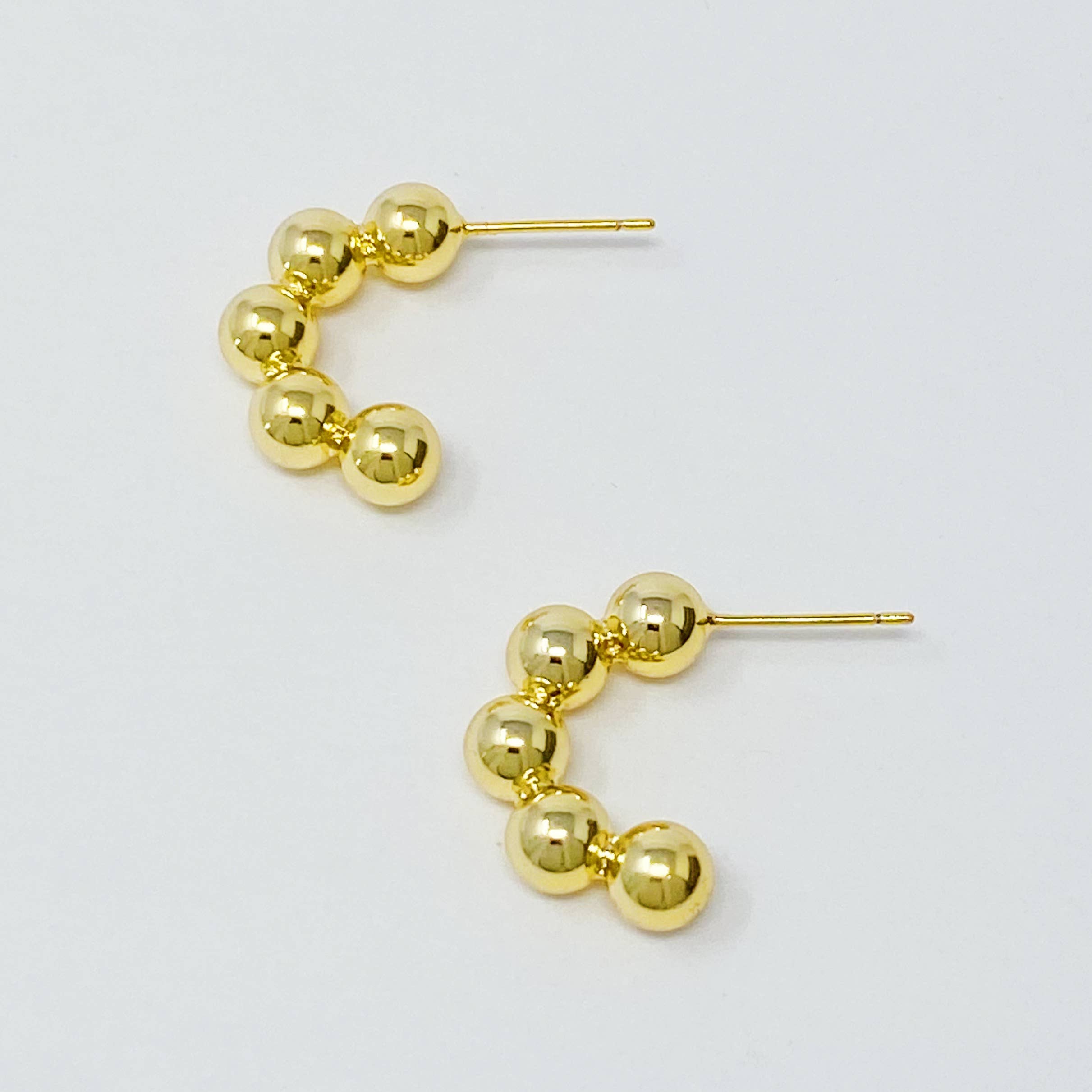 Golden Dot Hoop Earrings