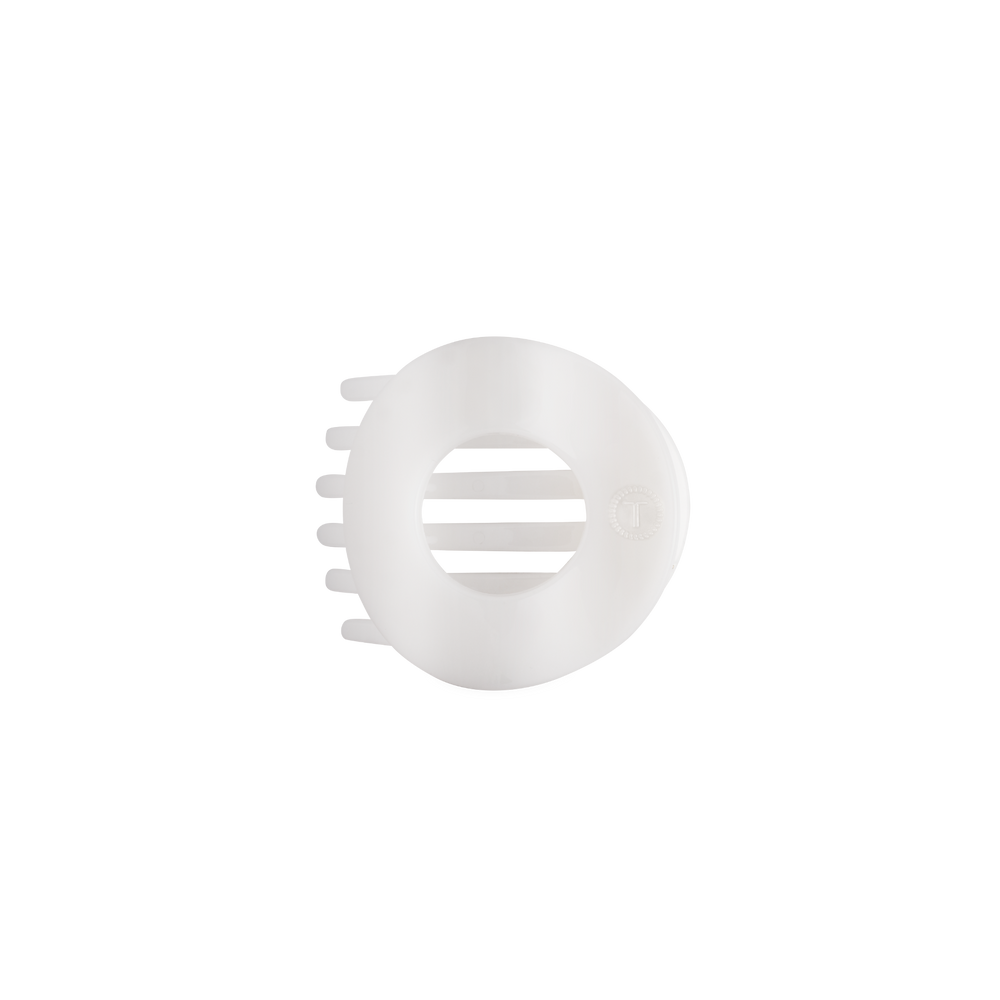 Coconut White Small Flat Circle Hair Clip