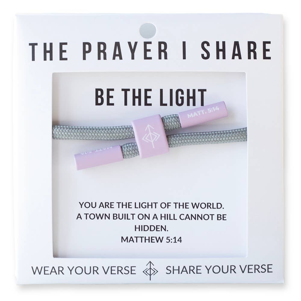 BE THE LIGHT Christian Cord Bracelet