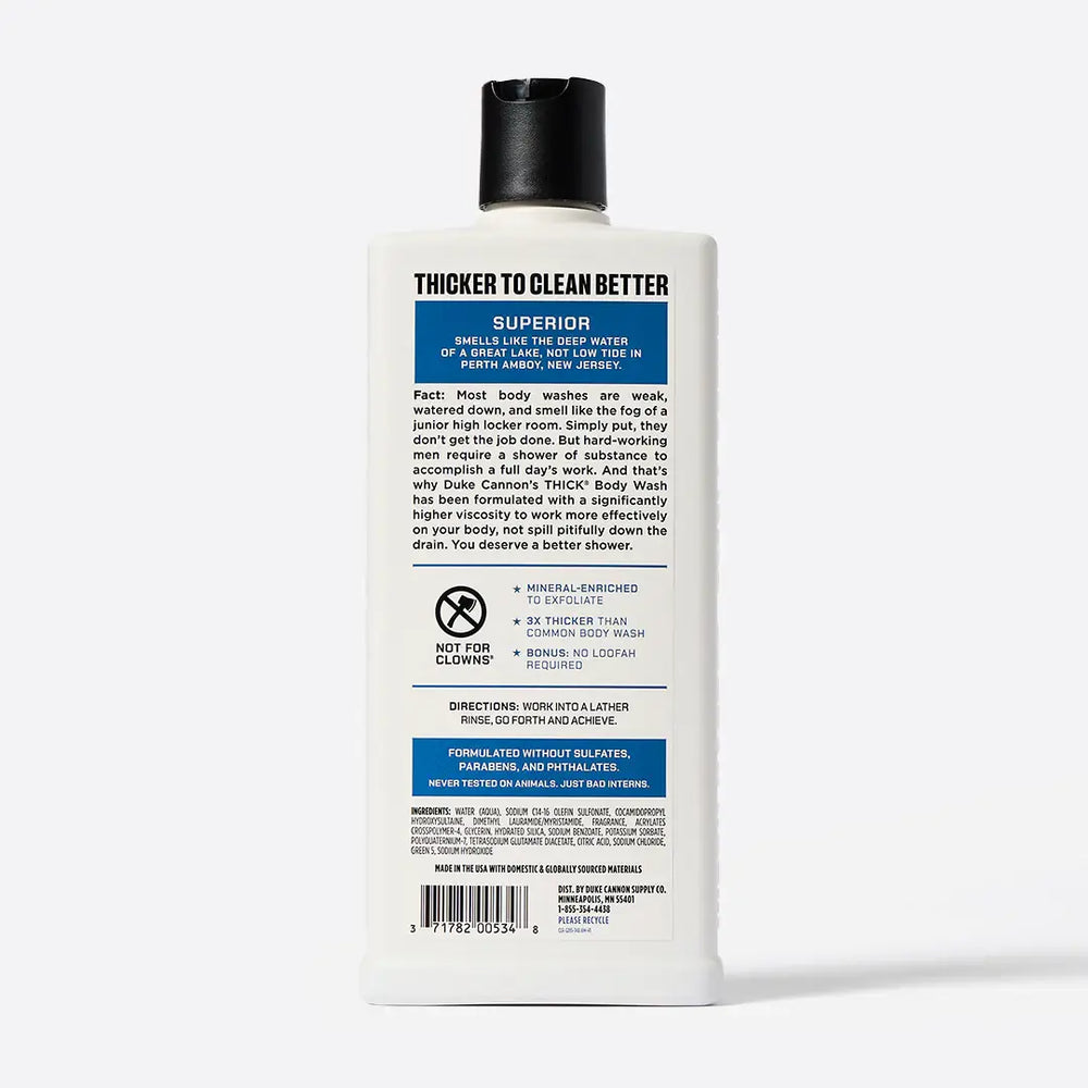 Duke Cannon Body Wash - Superior 18oz