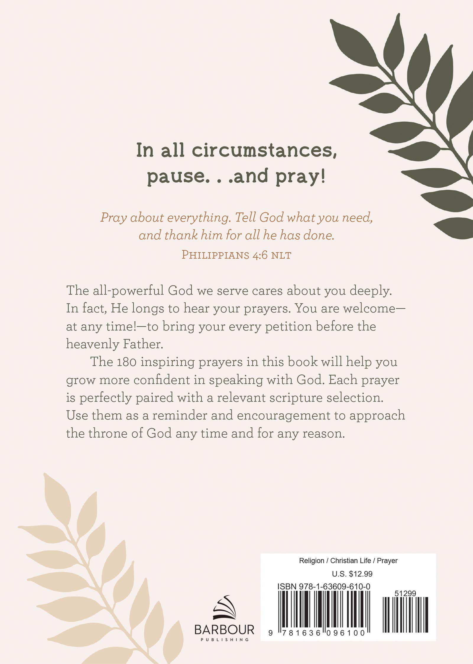 Pause and Pray :180 Encouraging Devotional Prayers for Women