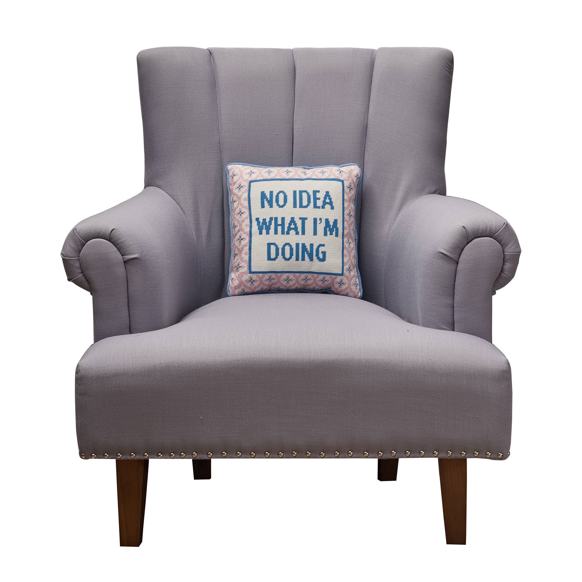 No Idea What I'm Doing Embroidered Pillow