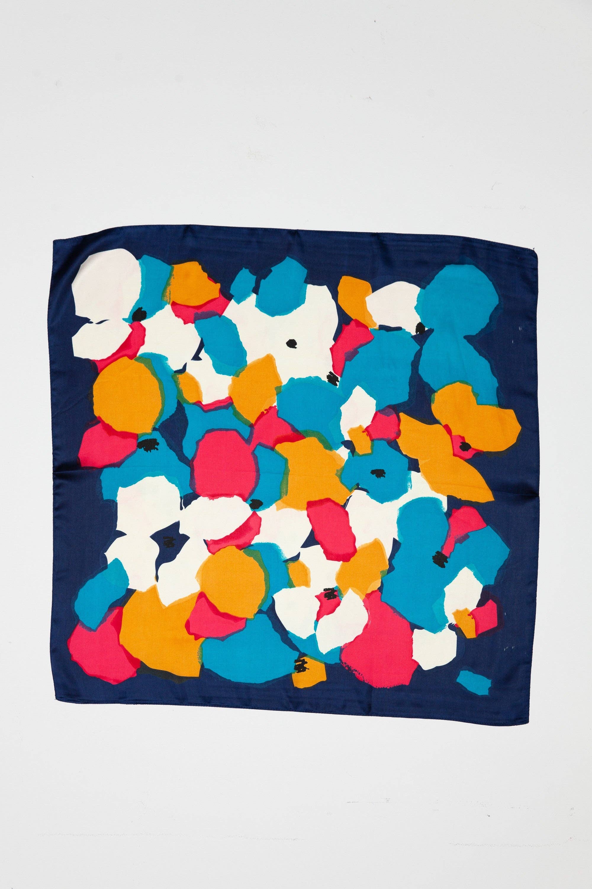 Color Block Silky Feel Bandana Scarf