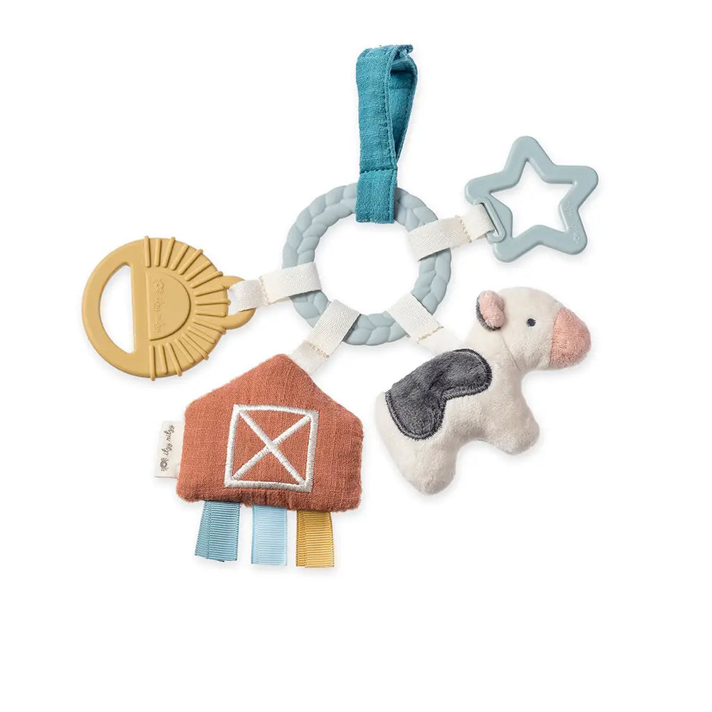 Bitzy Busy Ring™ Farm Teething Activity Toy