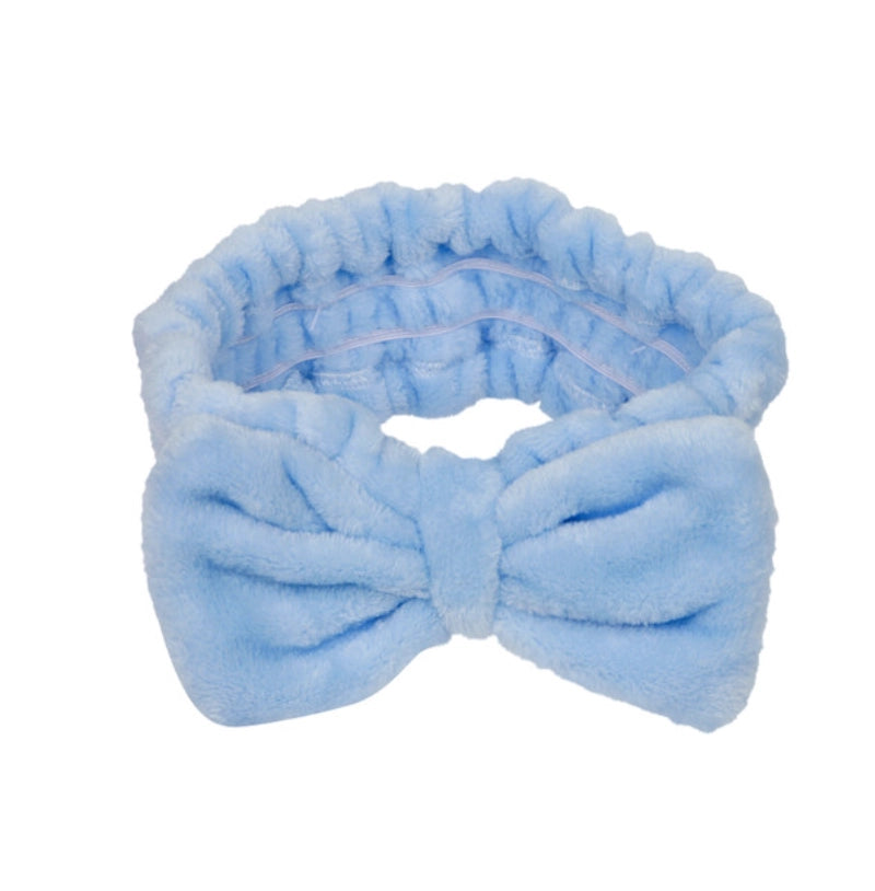 Plush Bow Headband in Blue by Cala