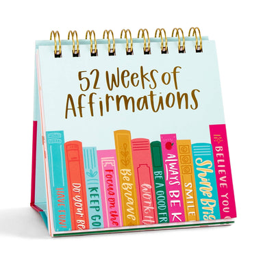 desk flip calendar with 52 weeks of affirmations 