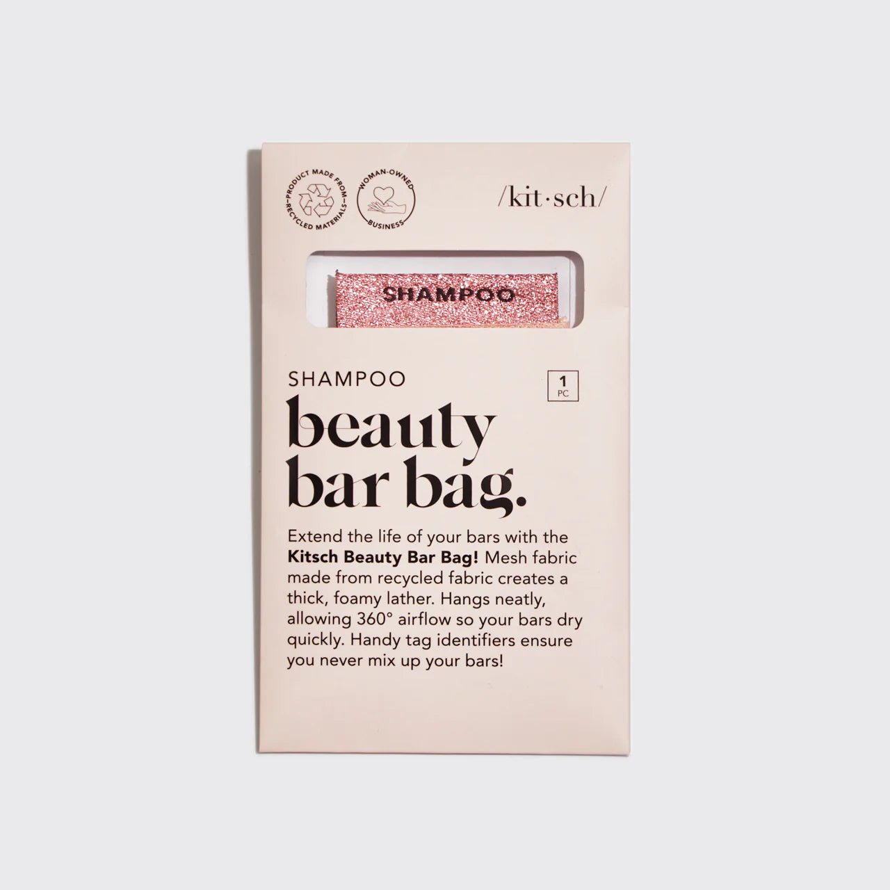 Shampoo Beauty Bar Bag in Blush by Kitsch