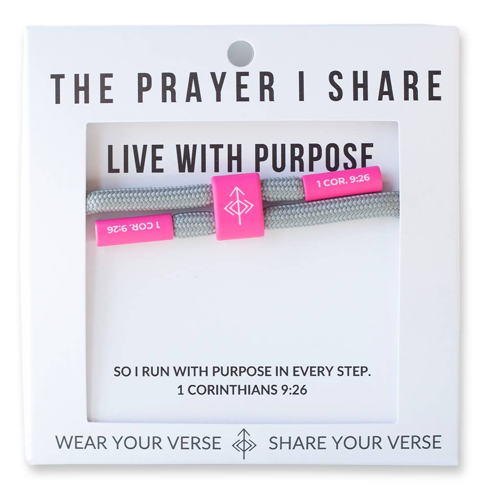 LIVE WITH PURPOSE Christian Cord Bracelet