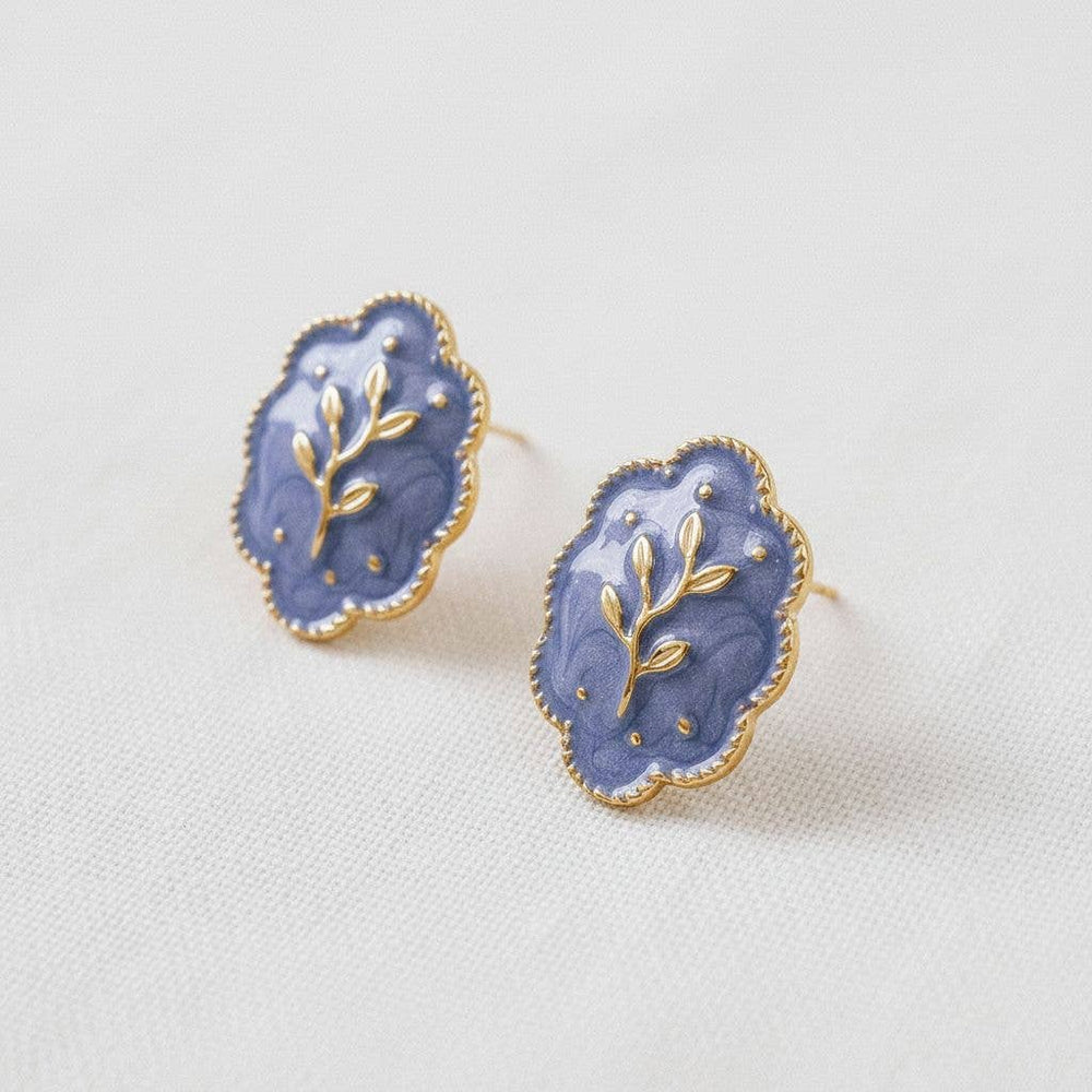 Artistic Floral Drop Earrings