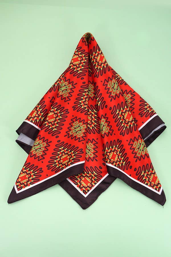 Waivy Diamond Silky Feel Bandana Scarf
