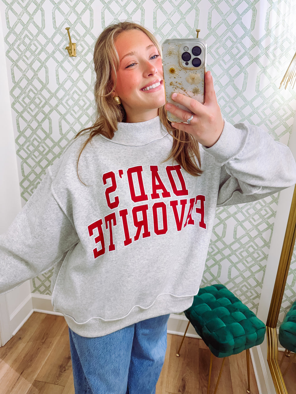 Dad's/Mom's Favorite Print Reversible Sweatshirt