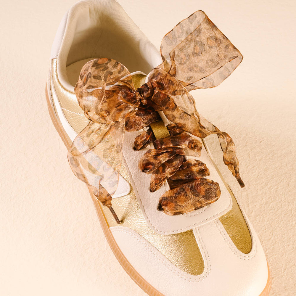 Step It Up Shoelaces in Sheer Cheetah
