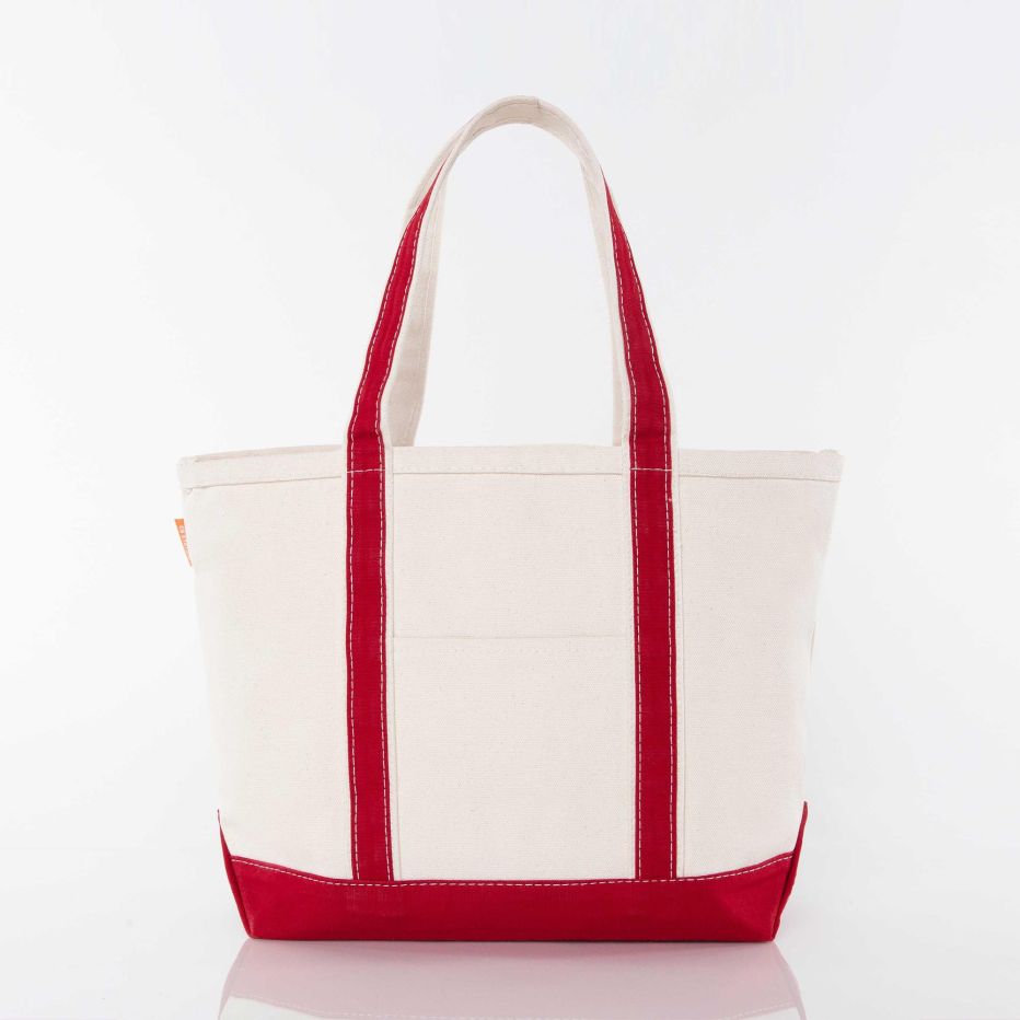 Medium Classic Canvas Tote in Red