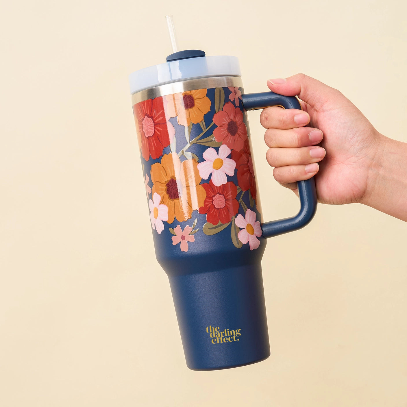 Take Me Everywhere 40oz Tumbler in Wild About You Navy