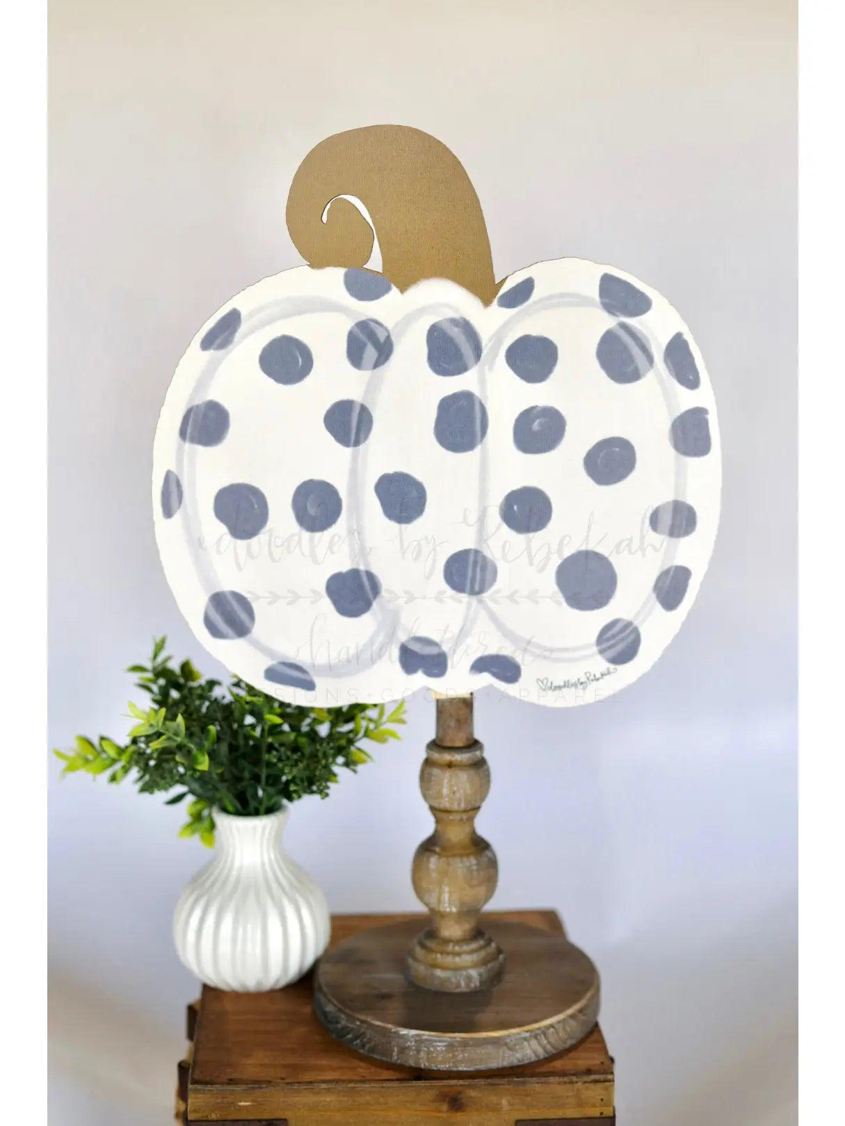 White Polka Dot Pumpkin