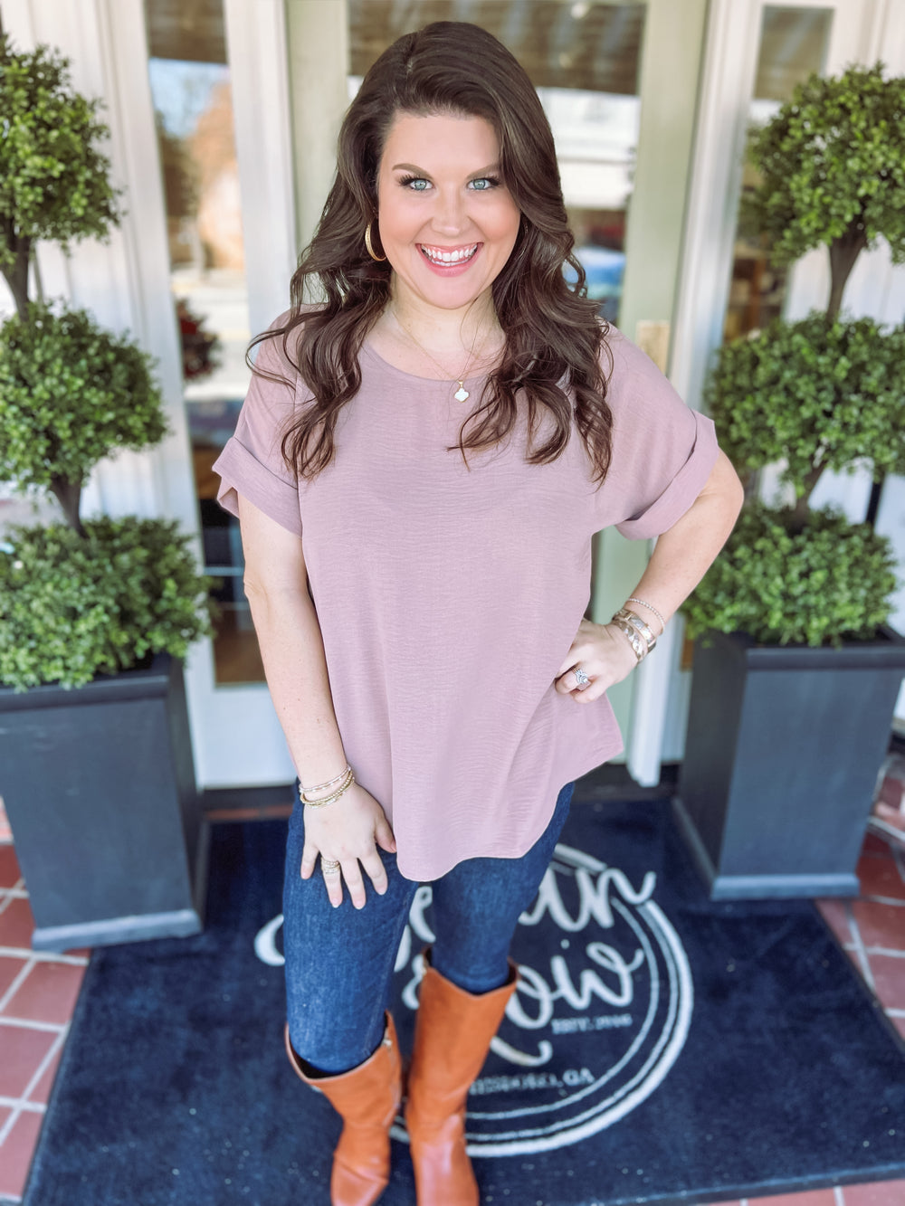 Jenna's Favorite Top in Mocha