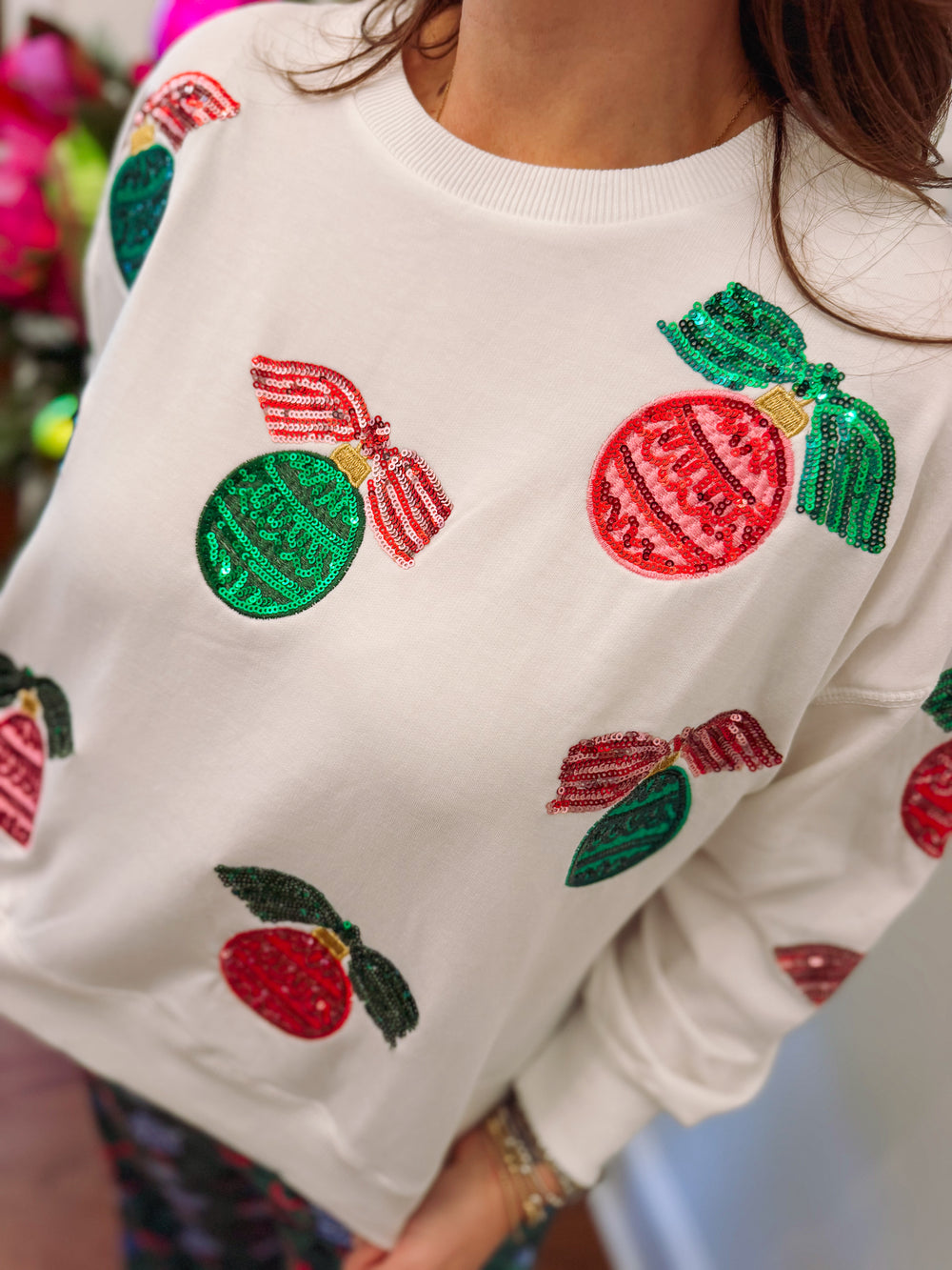 Baubles and Bows Millie Sweatshirt By Mary Square (S-2X)