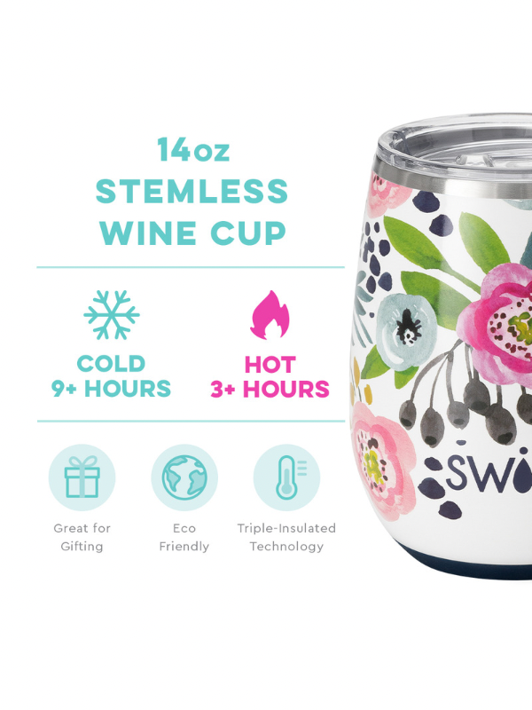 Primrose Stemless Wine Cup by Swig Life