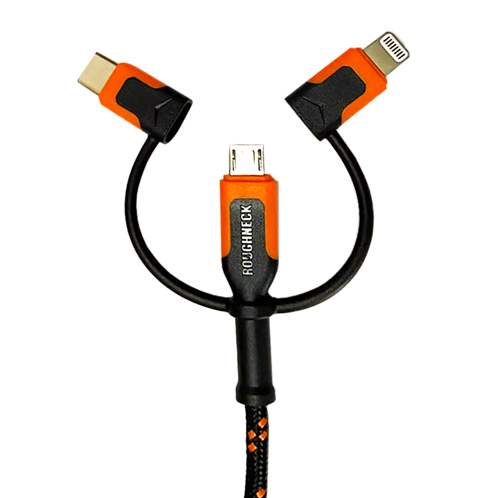 Charging Cable 3 IN 1 Roughneck 10 ft Assortment