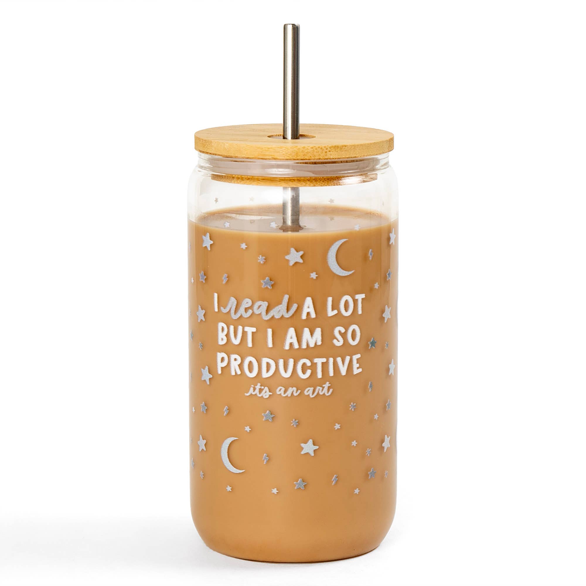 I Read A lot Drinking Glass