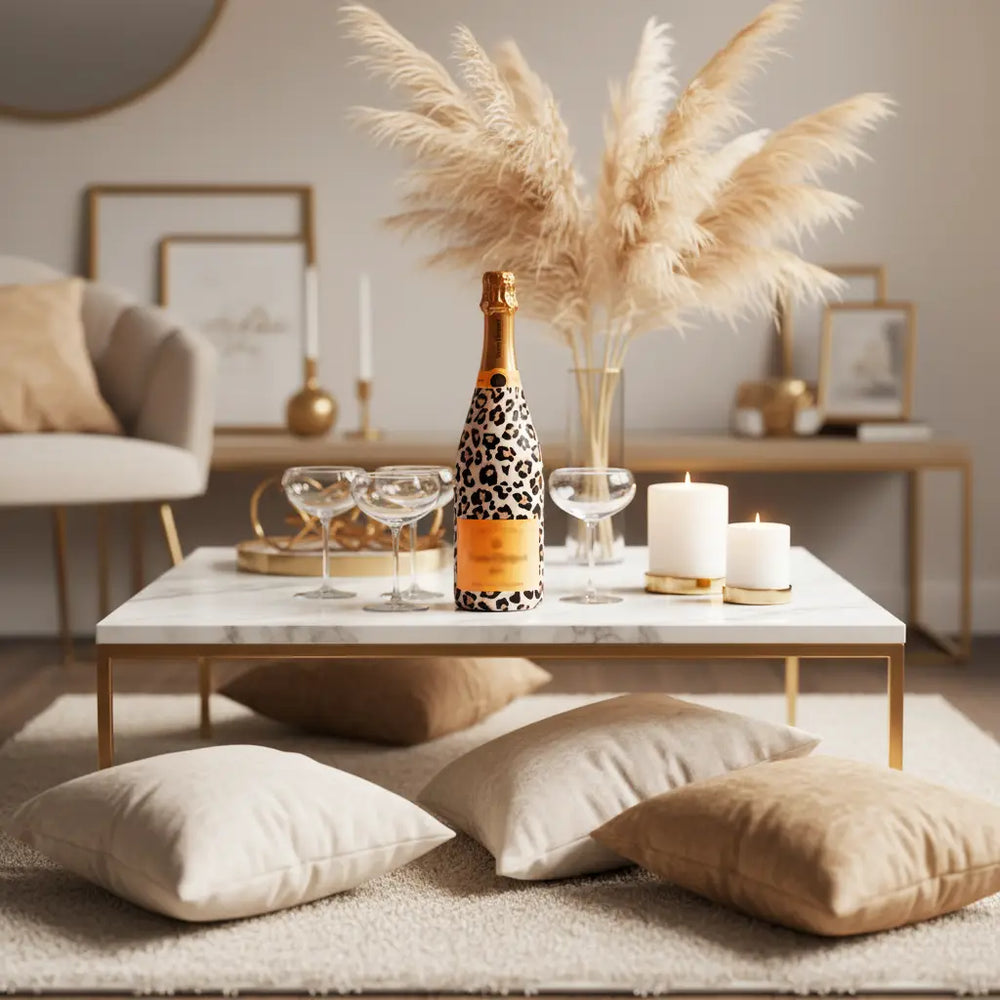 Beau Bottle Tan Leopard- Champagne Collection
