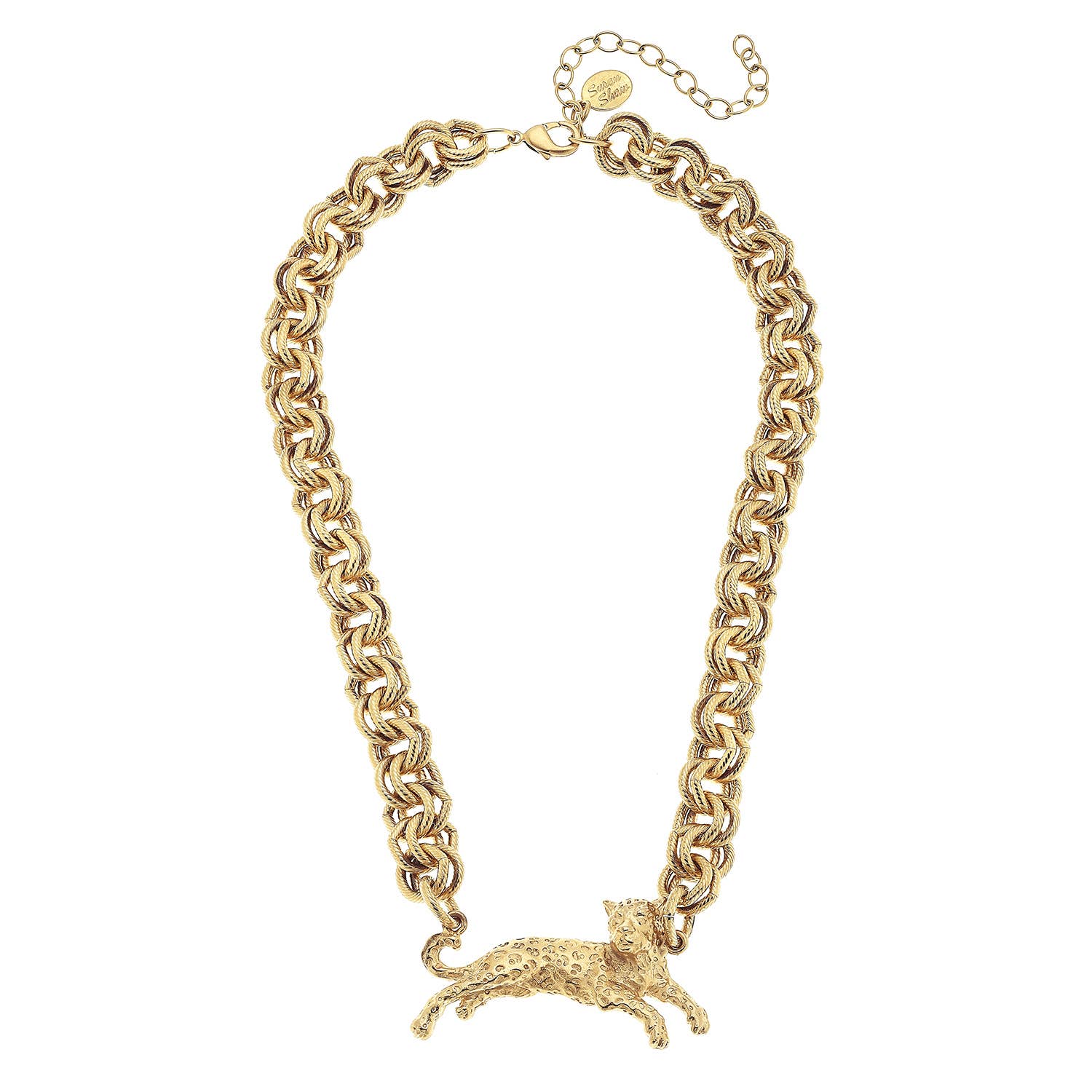 Gold Leopard Chain Necklace by Susan Shaw