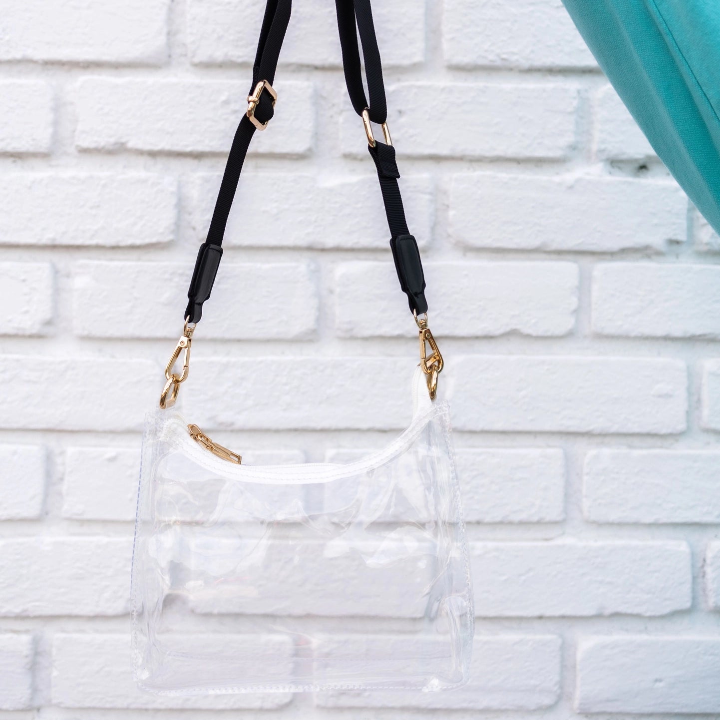 Clear Stadium Bag with Black Strap