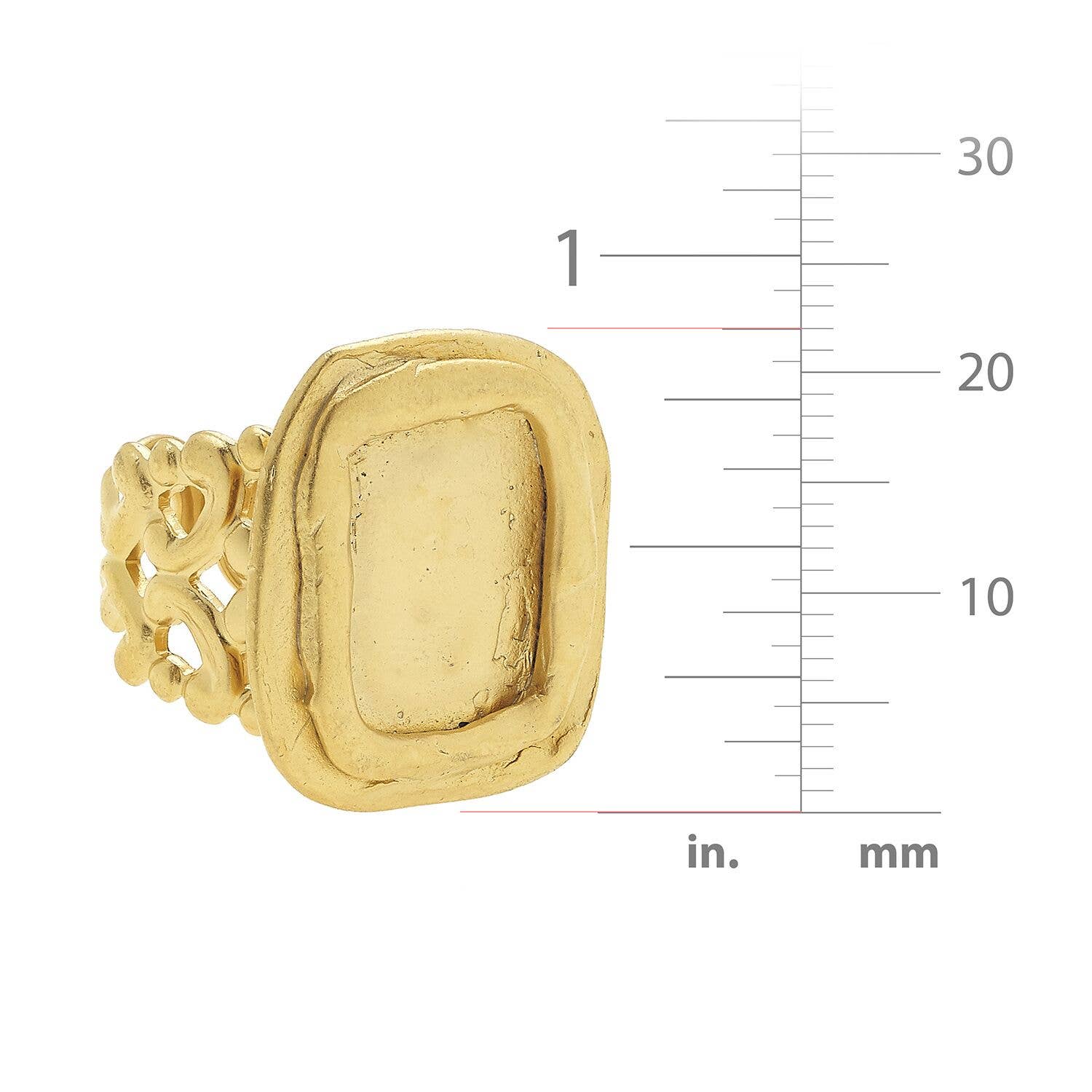 Handcast Gold Adjustable Ring