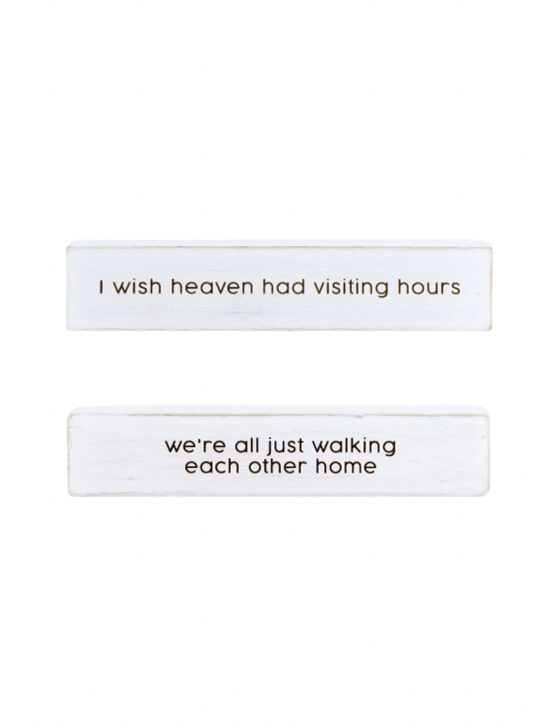 Visiting Hours/Walking Each Other Home Reversible Block